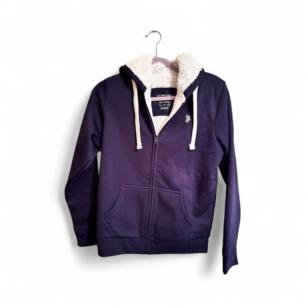 U.S. Polo Assn. Women's Navy Blue Hoodie Jacket